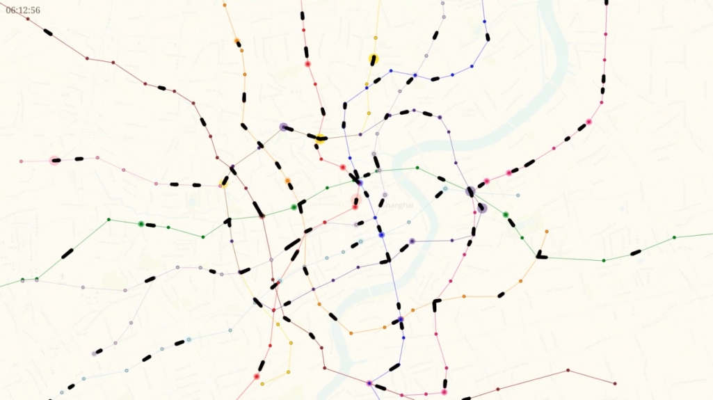 Shanghai Metro Flow · A visualization of Shanghai’s subway network — Till Nagel · Benedikt Groß