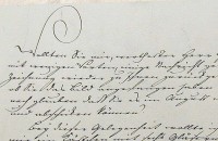 Deutsche Kurrentschrift aus einem Brief Goethes