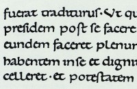 Karolingische Minuskel aus Homilien des 12. Jahrhunderts