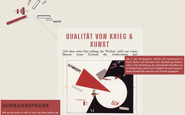 Der rote Pfeil bei El Lissitzsky von Maria Dinitz