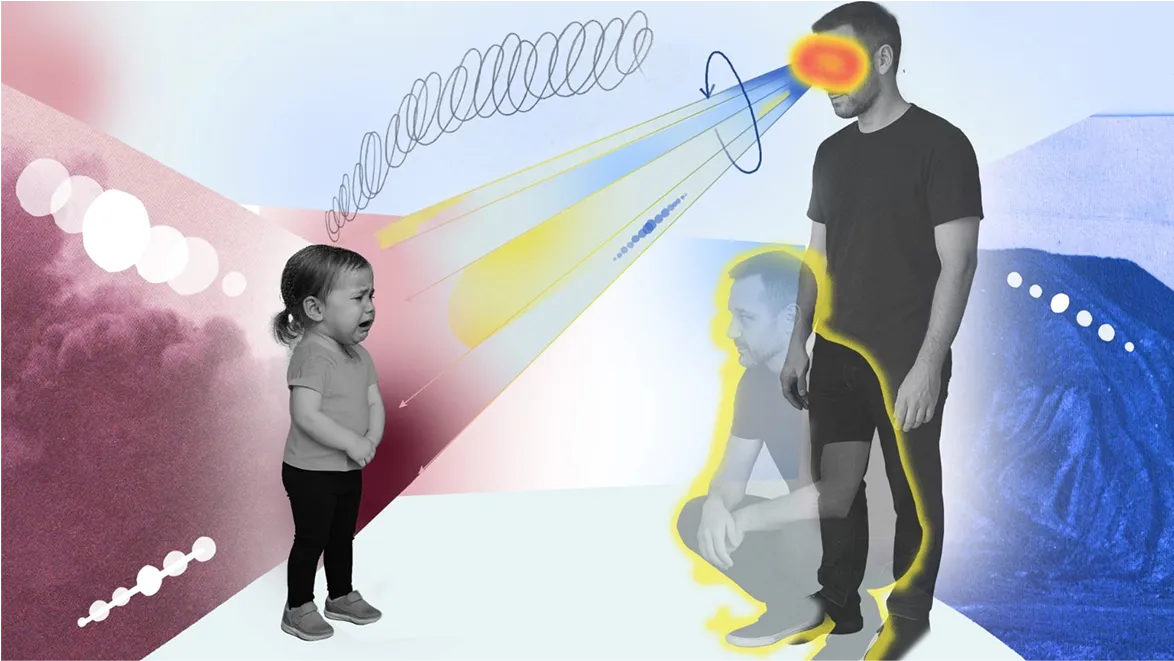 A kid getting killed by sun god