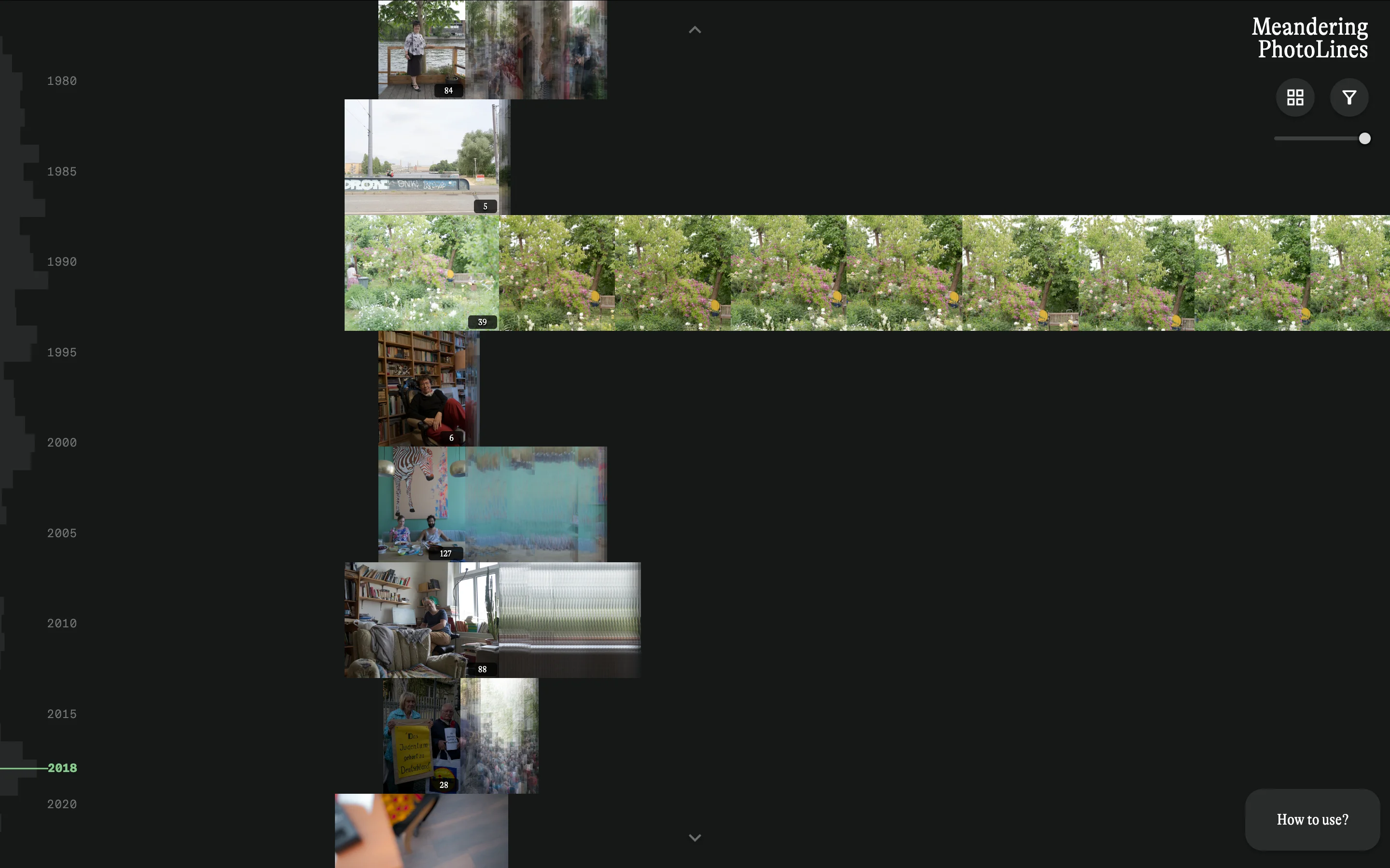 Another view of an unfolded path within the path arrangement.
